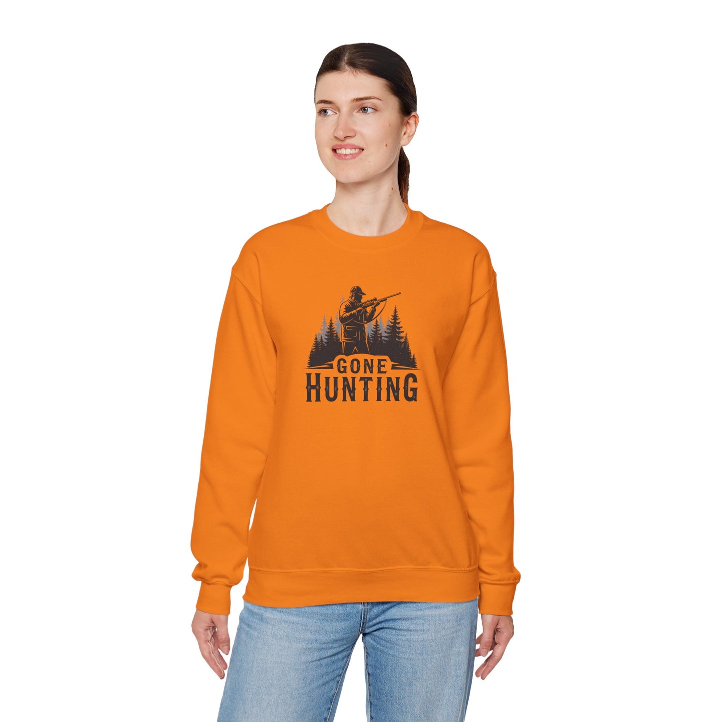 Gone Hunting Crewneck Sweatshirt for Outdoor Enthusiasts