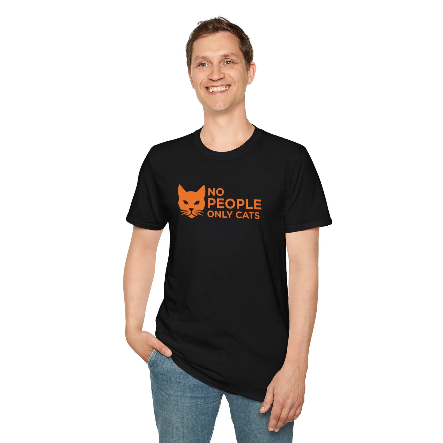 Cat Lover T-Shirt, No People Only Cats Tee, Funny Cat Shirt,