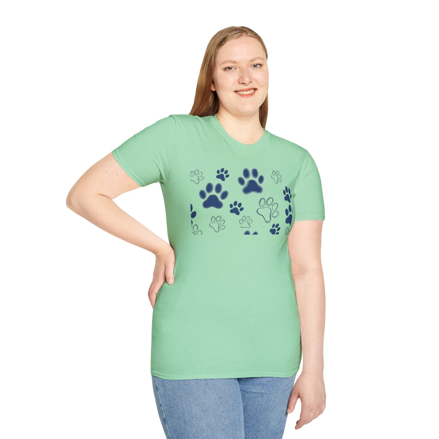 Blue Paw Print T-Shirt