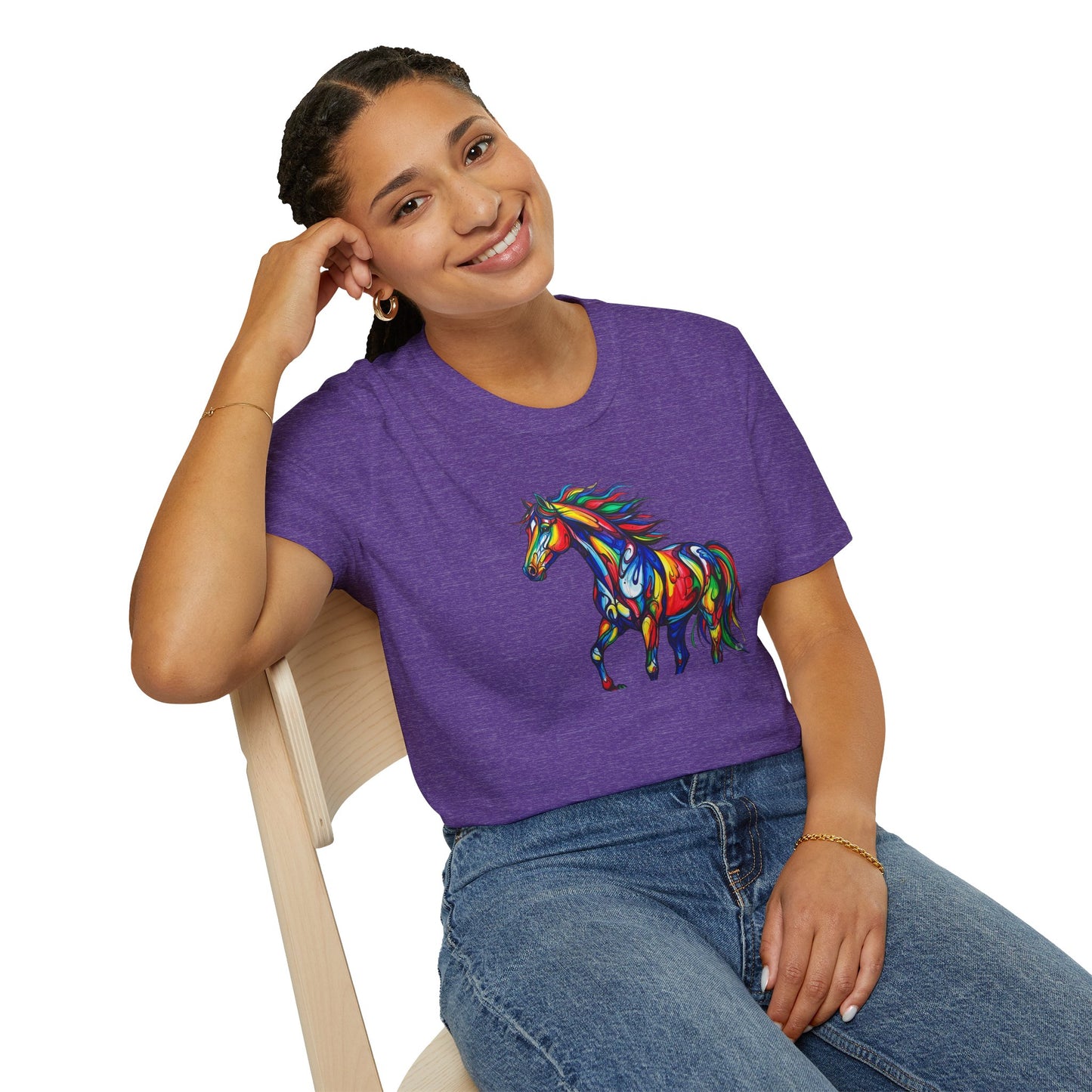 Colorful Horse Art Softstyle T-Shirt