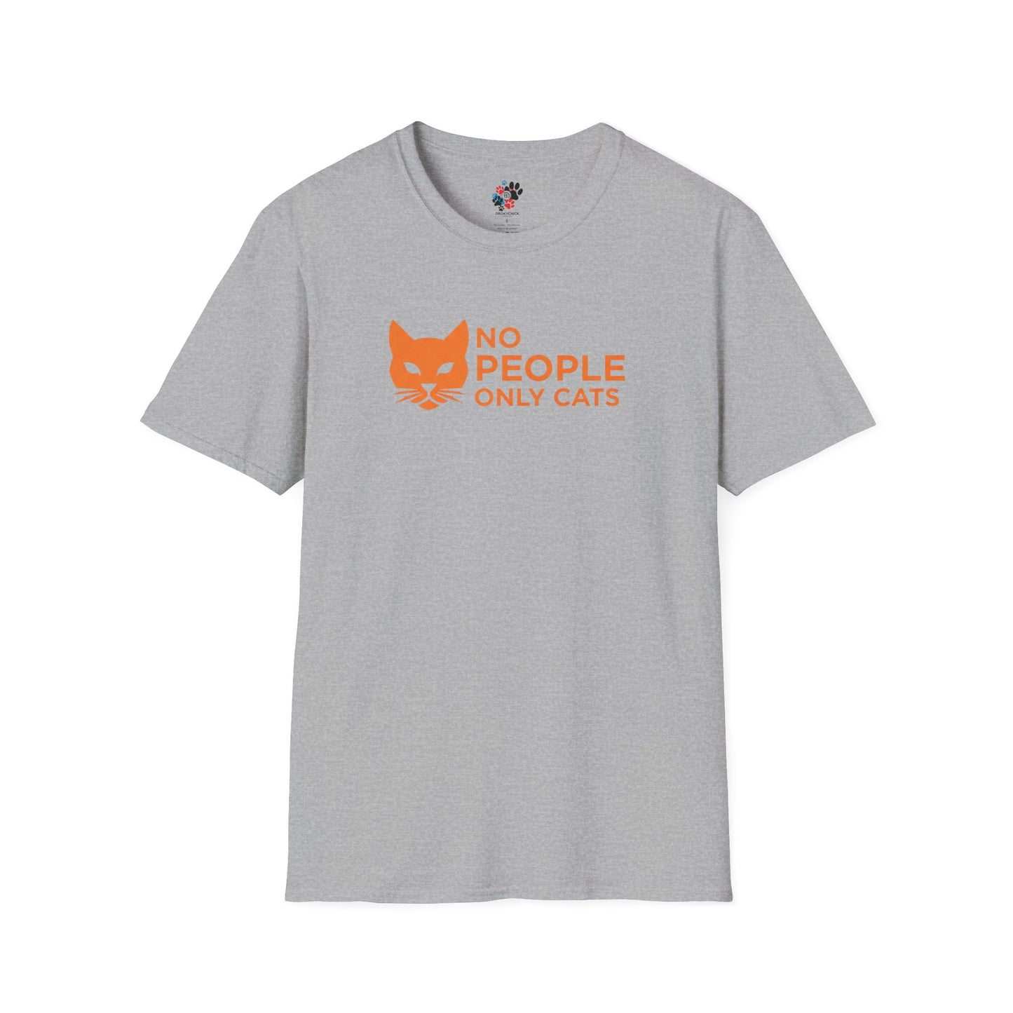 Cat Lover T-Shirt, No People Only Cats Tee, Funny Cat Shirt,