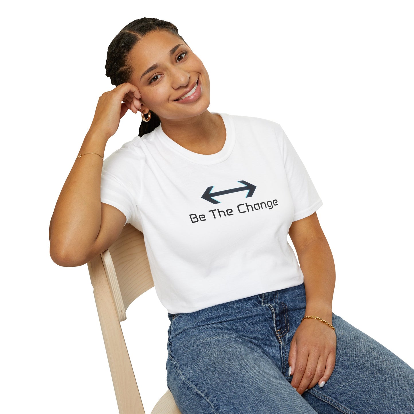 Be The Change T-Shirt (Red, White, and Blue)