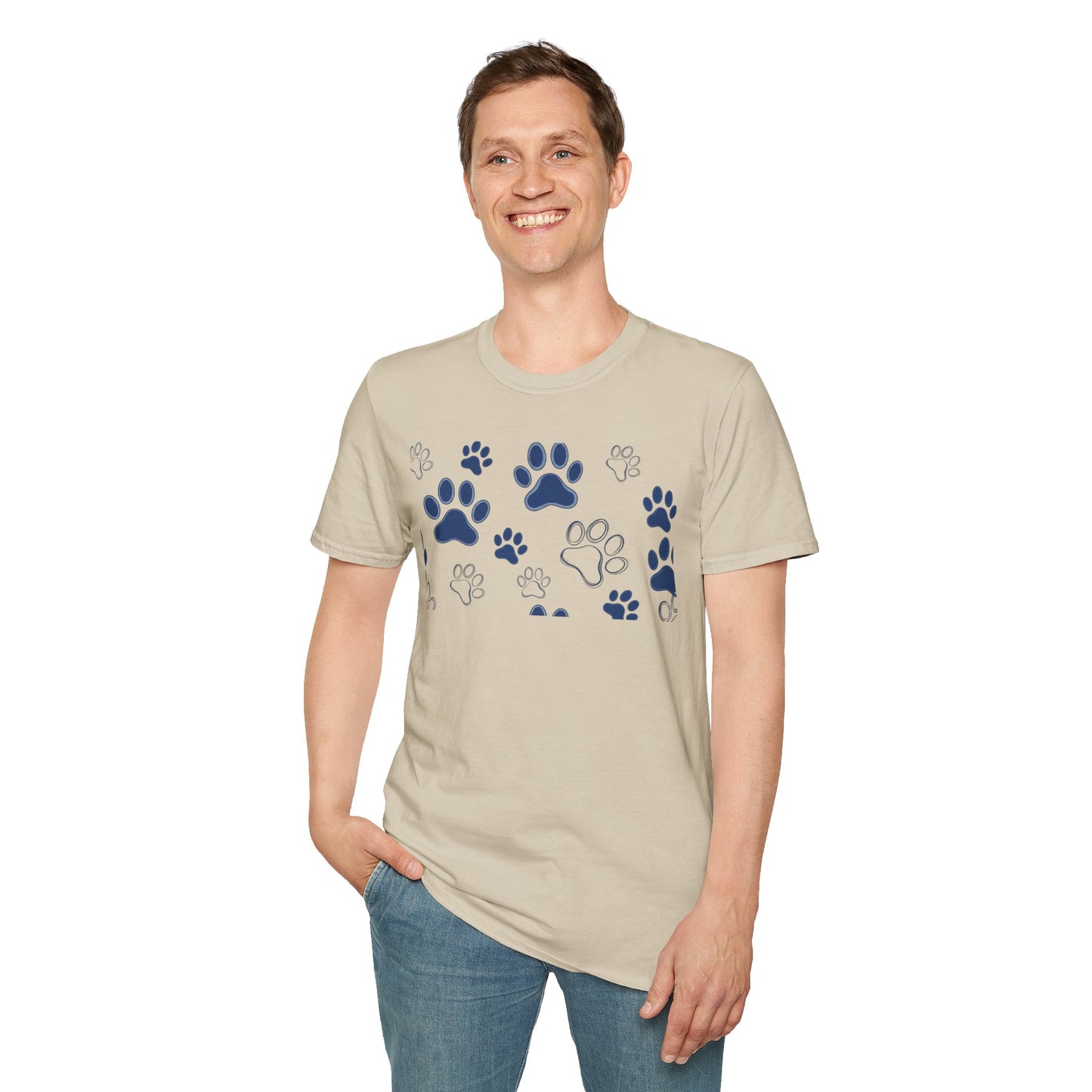 Blue Paw Print T-Shirt