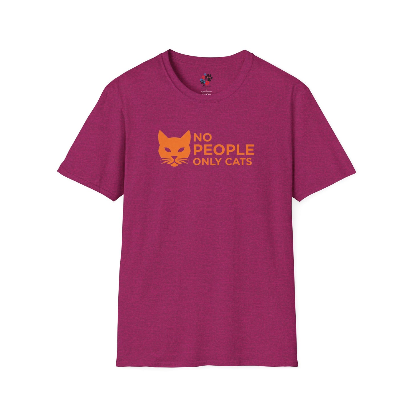 Cat Lover T-Shirt, No People Only Cats Tee, Funny Cat Shirt,