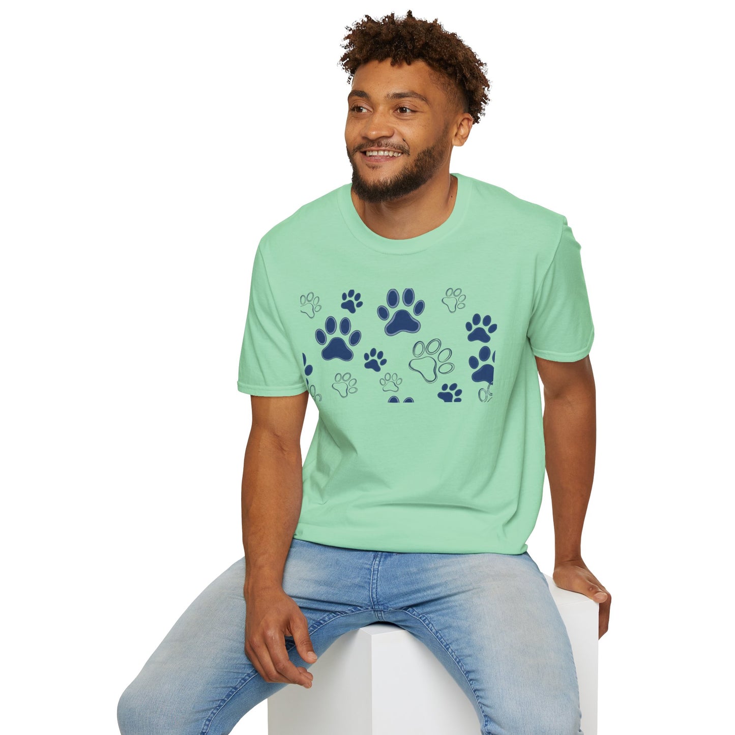 Blue Paw Print T-Shirt