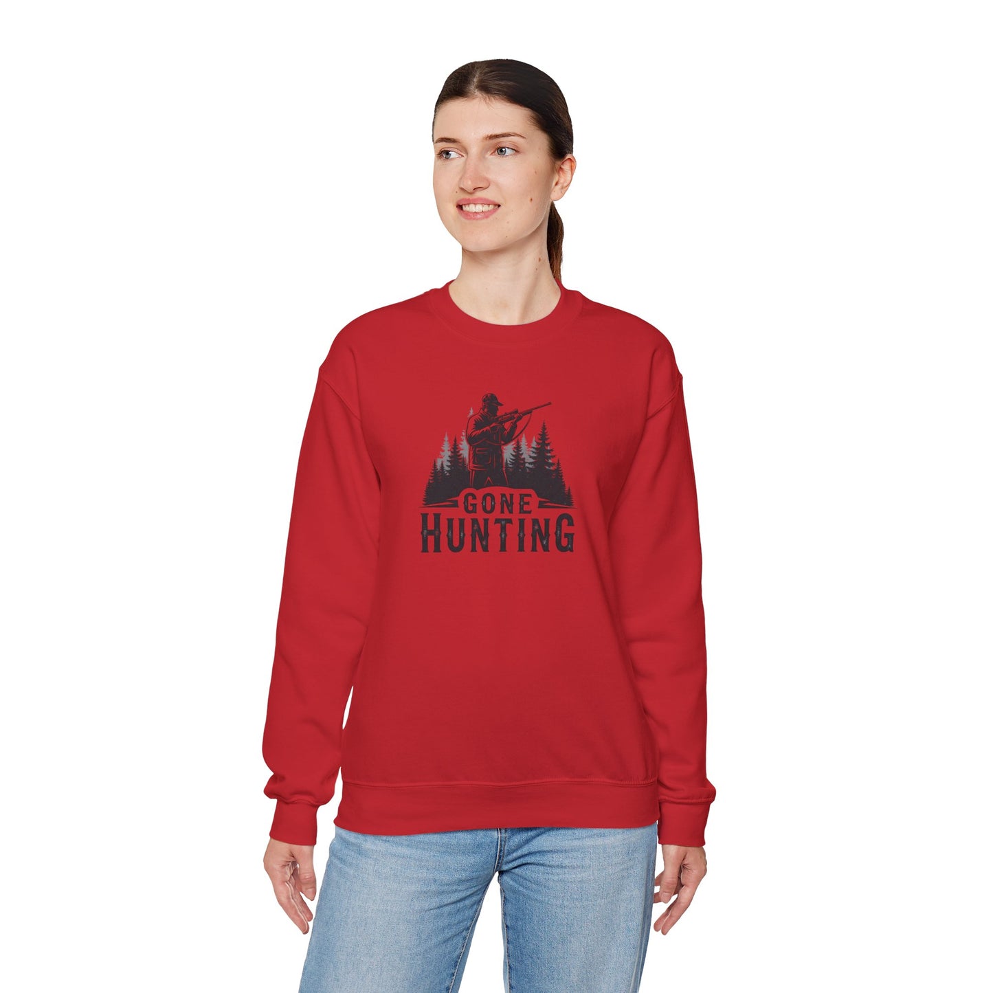 Gone Hunting Crewneck Sweatshirt for Outdoor Enthusiasts