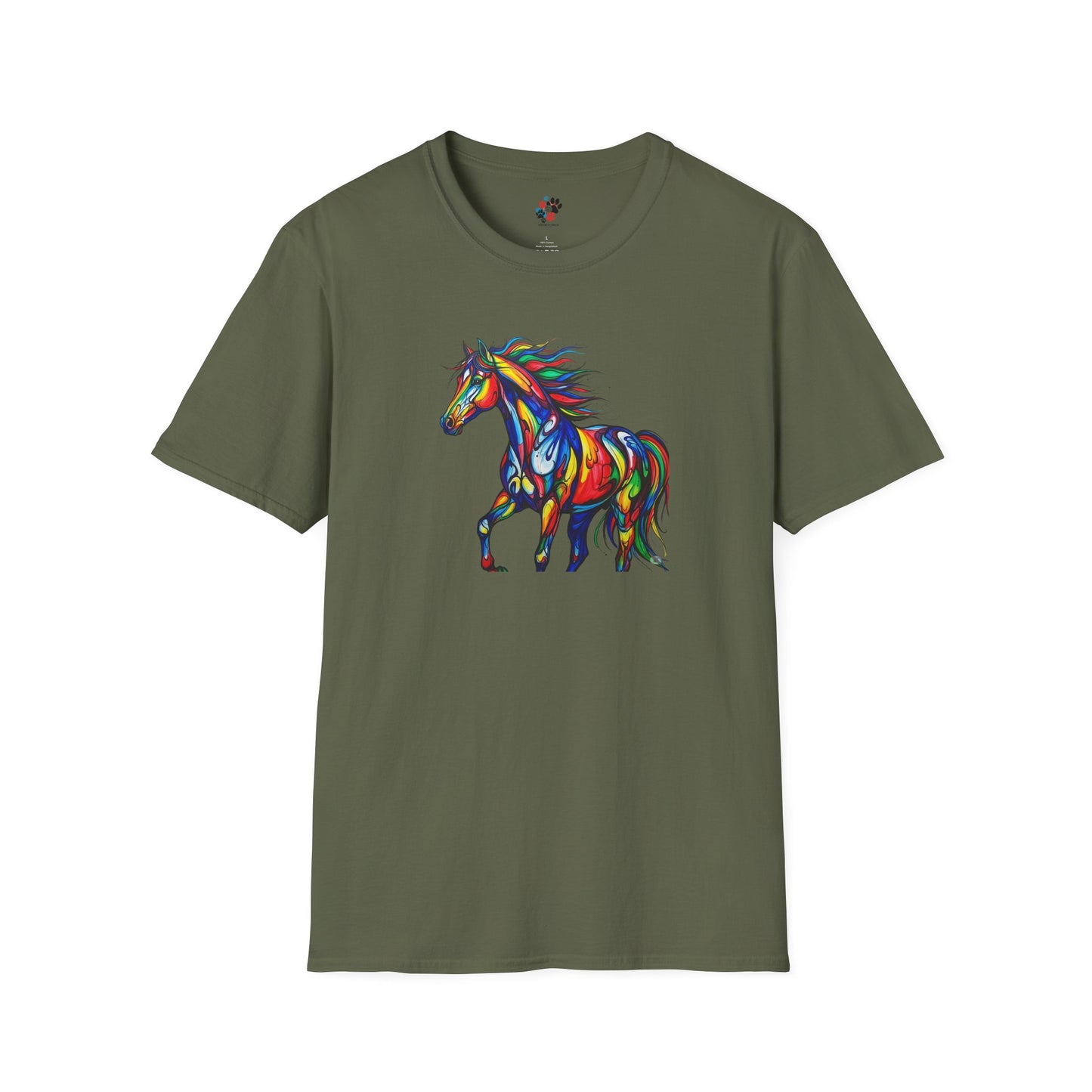 Colorful Horse Art Softstyle T-Shirt