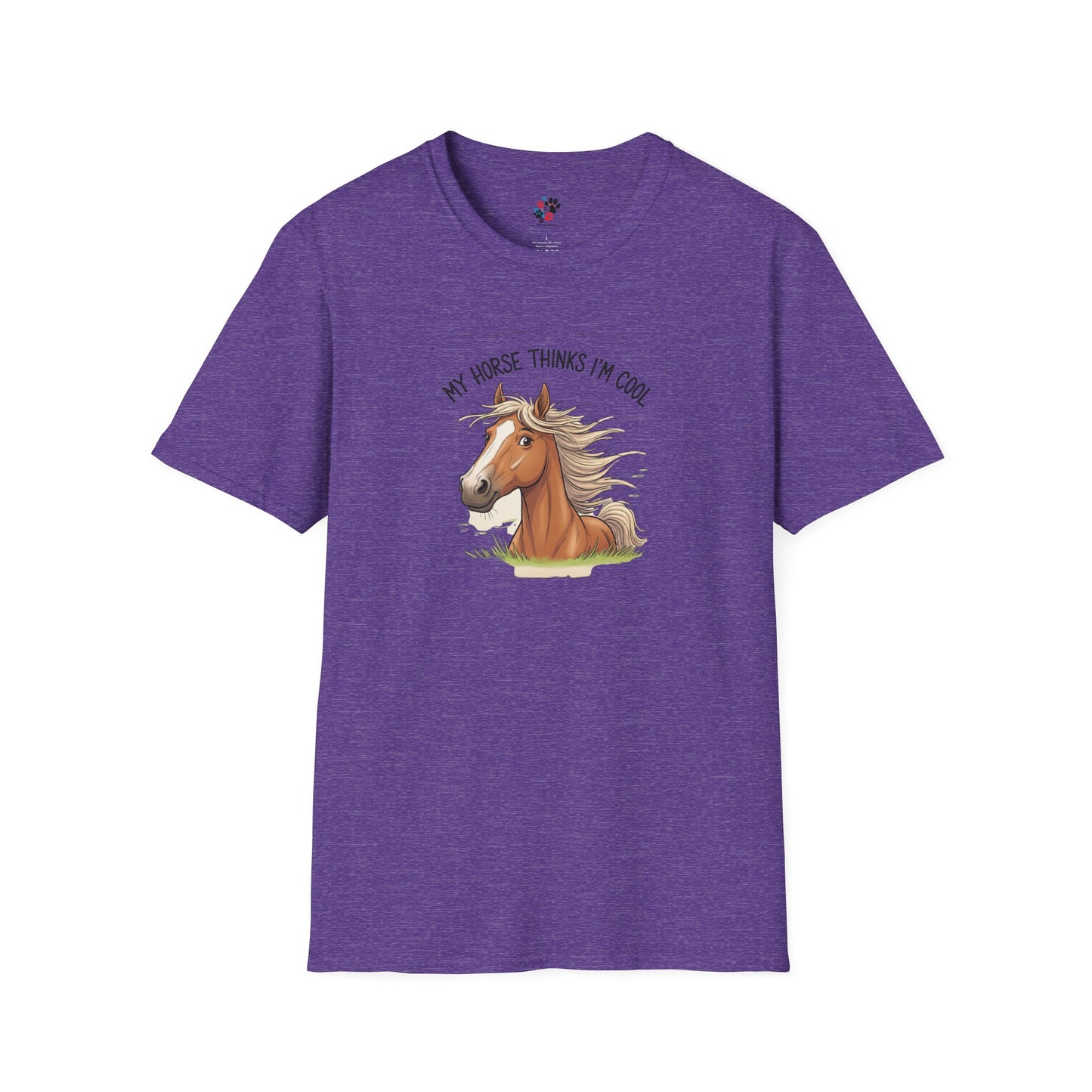 Funny Horse T-Shirt, My Horse Thinks I'm Cool Tee