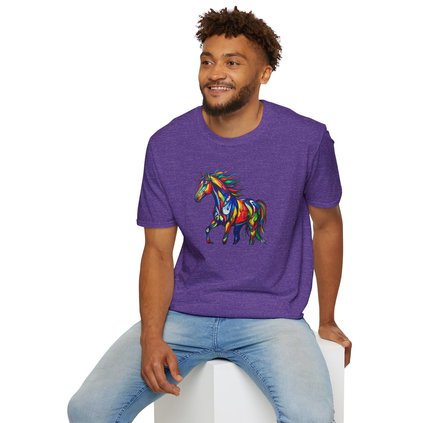 Colorful Horse Art Softstyle T-Shirt