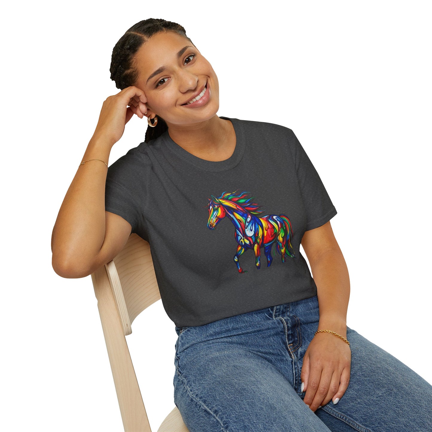 Colorful Horse Art Softstyle T-Shirt