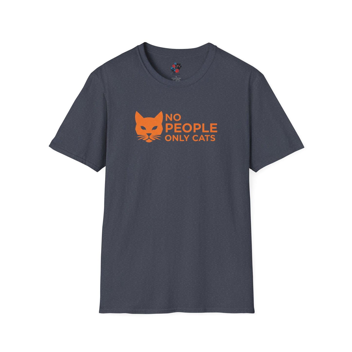 Cat Lover T-Shirt, No People Only Cats Tee, Funny Cat Shirt,