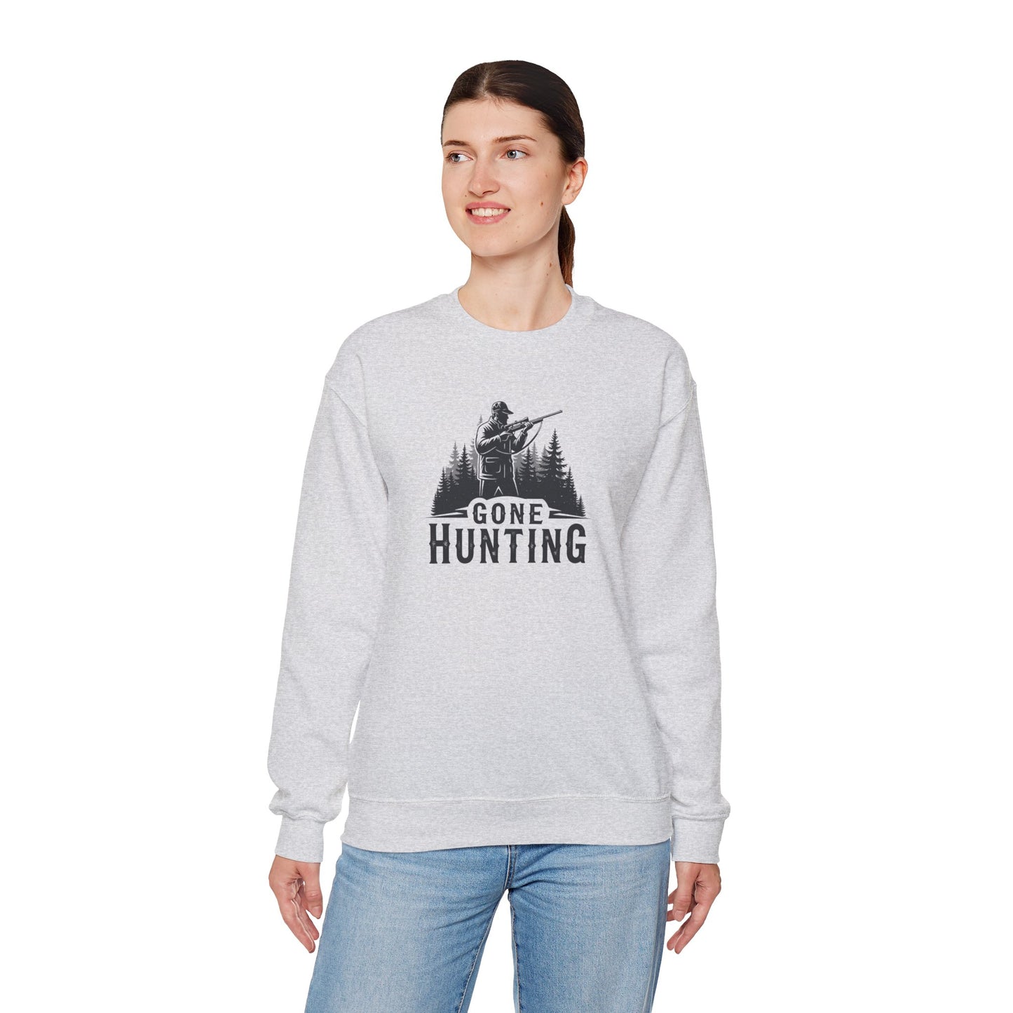 Gone Hunting Crewneck Sweatshirt for Outdoor Enthusiasts