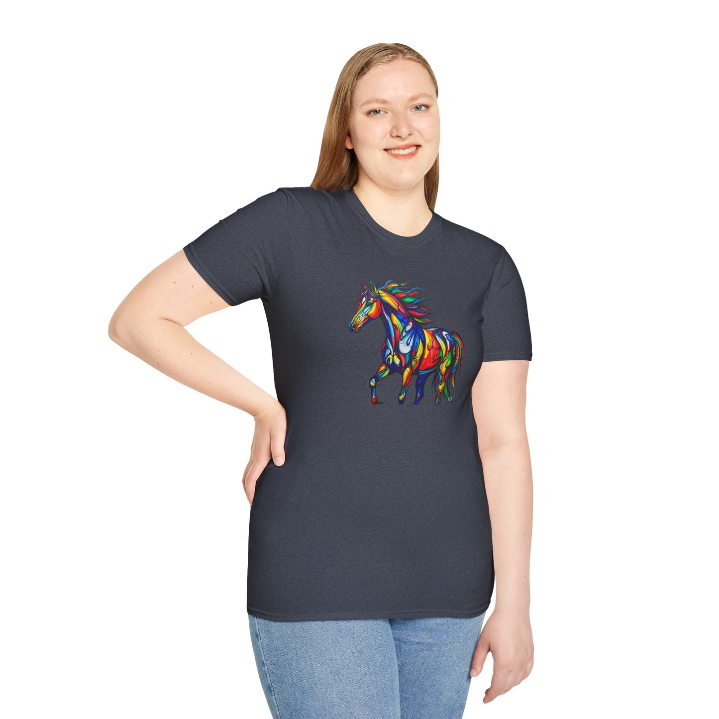Colorful Horse Art Softstyle T-Shirt