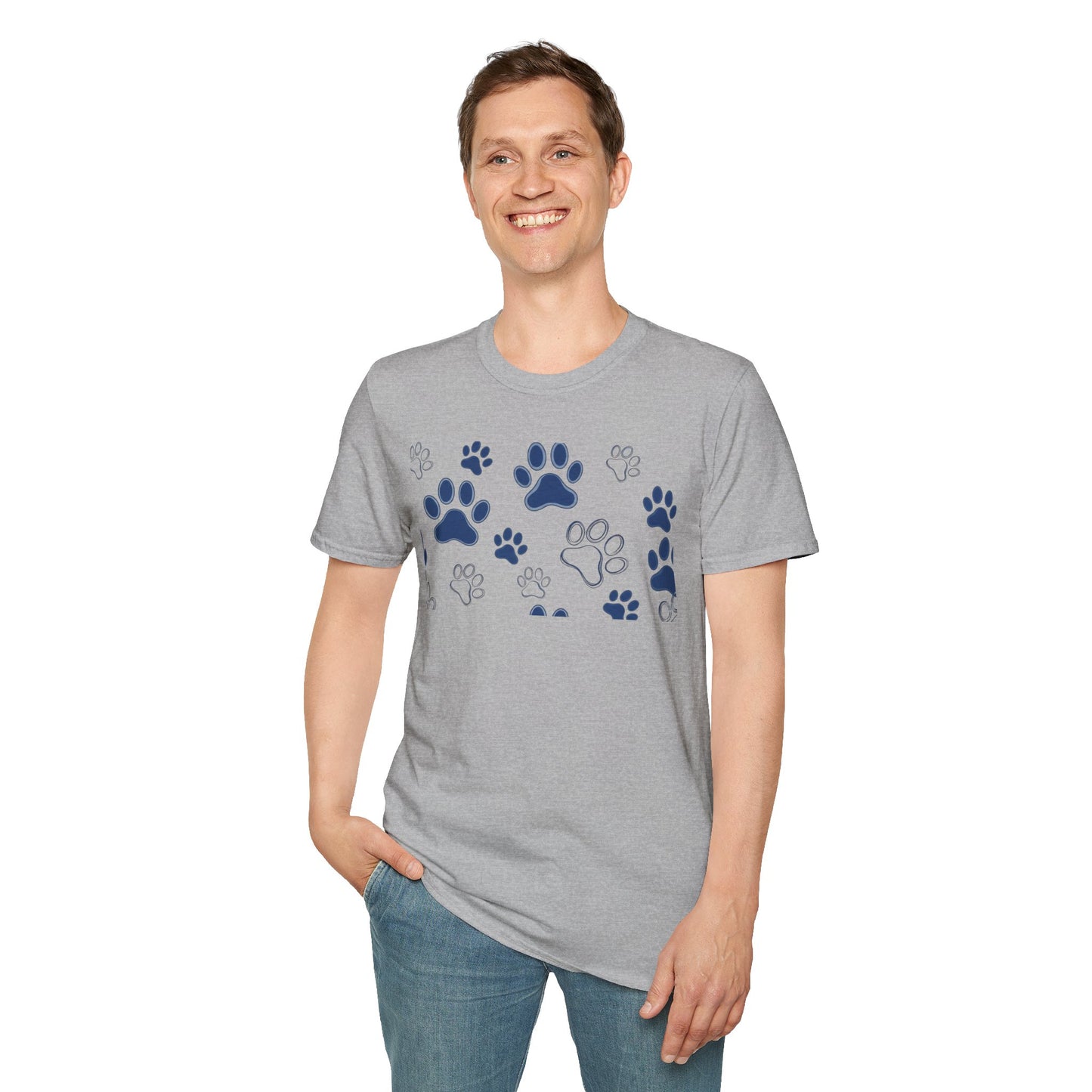 Blue Paw Print T-Shirt