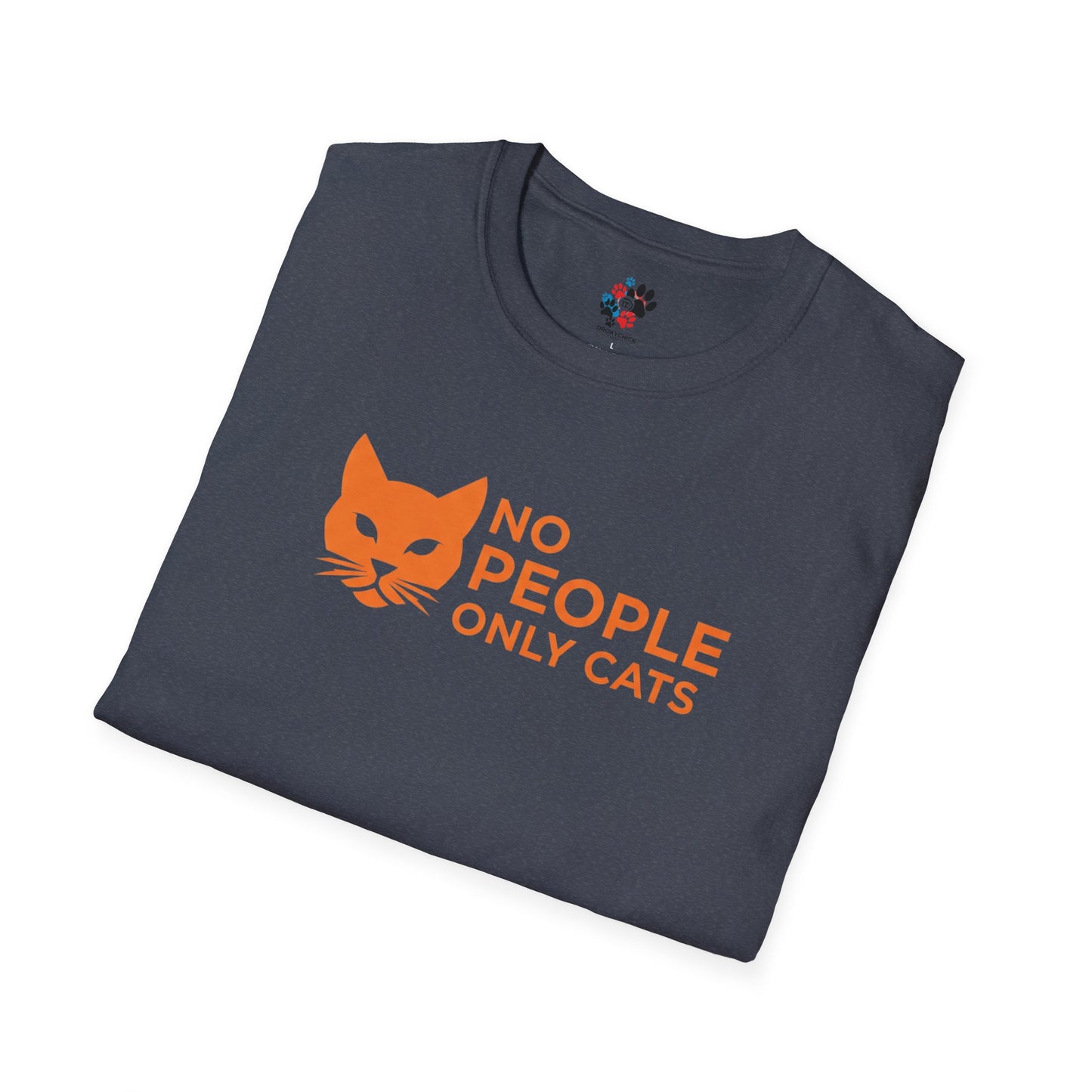 Cat Lover T-Shirt, No People Only Cats Tee, Funny Cat Shirt,