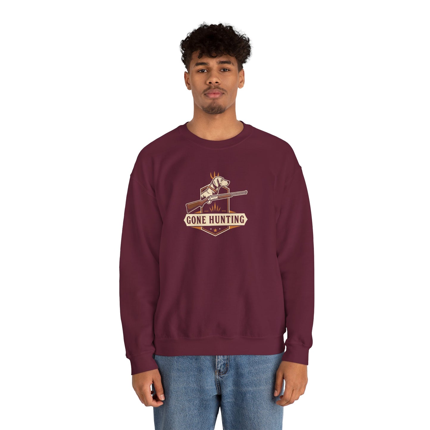 Gone Hunting Crewneck Sweatshirt for Outdoor Enthusiasts