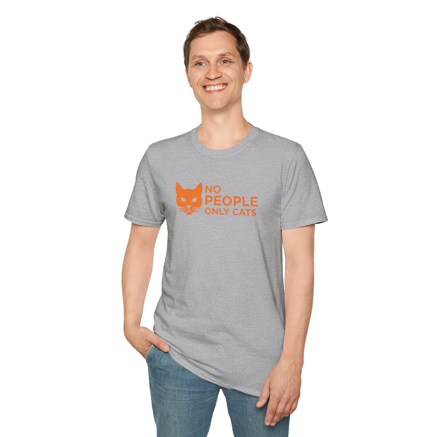 Cat Lover T-Shirt, No People Only Cats Tee, Funny Cat Shirt,