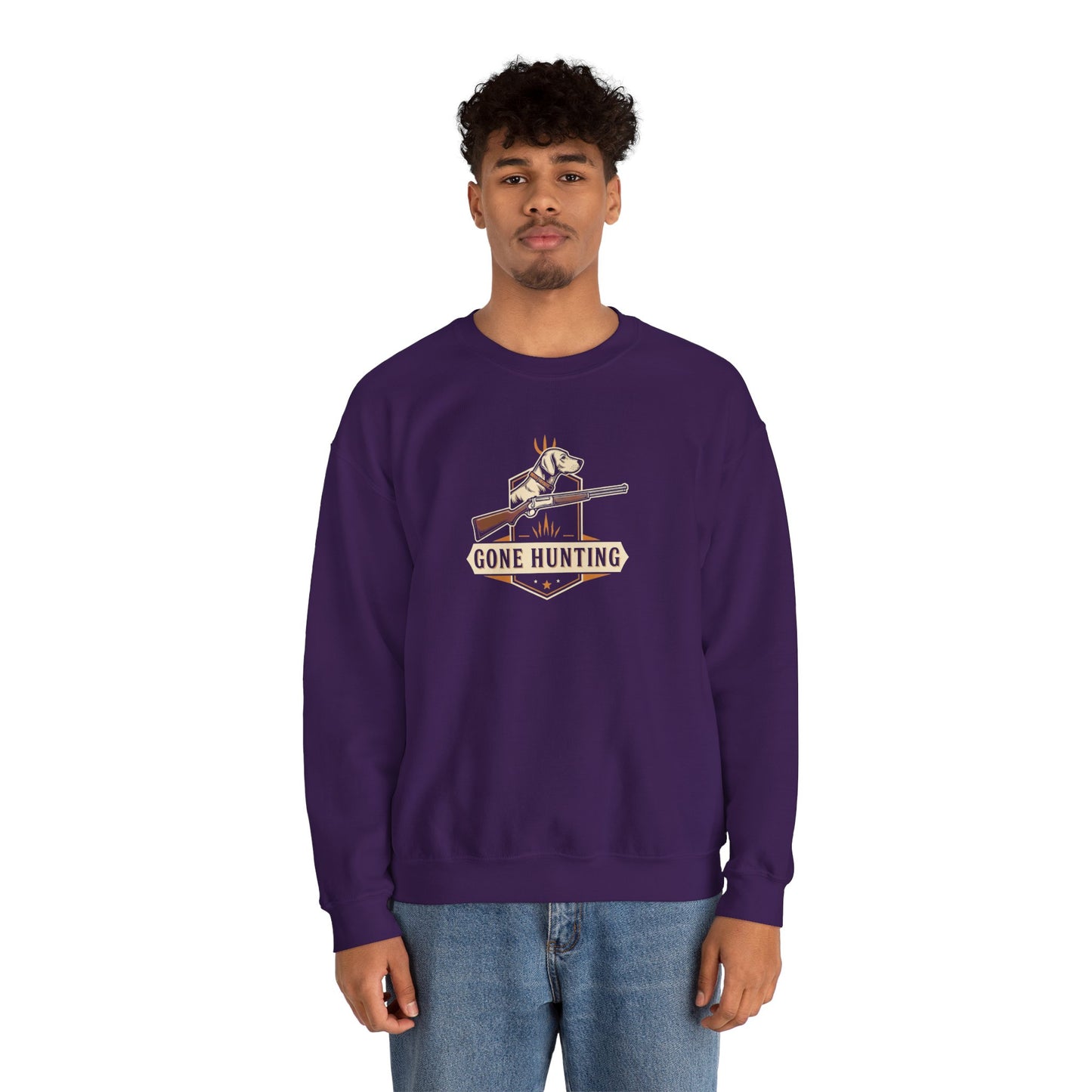 Gone Hunting Crewneck Sweatshirt for Outdoor Enthusiasts