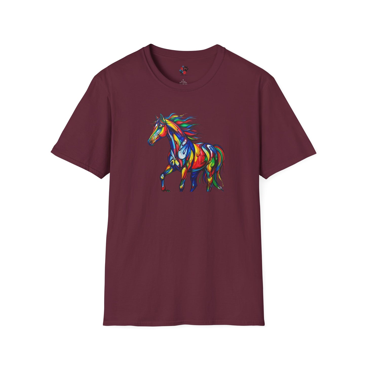 Colorful Horse Art Softstyle T-Shirt