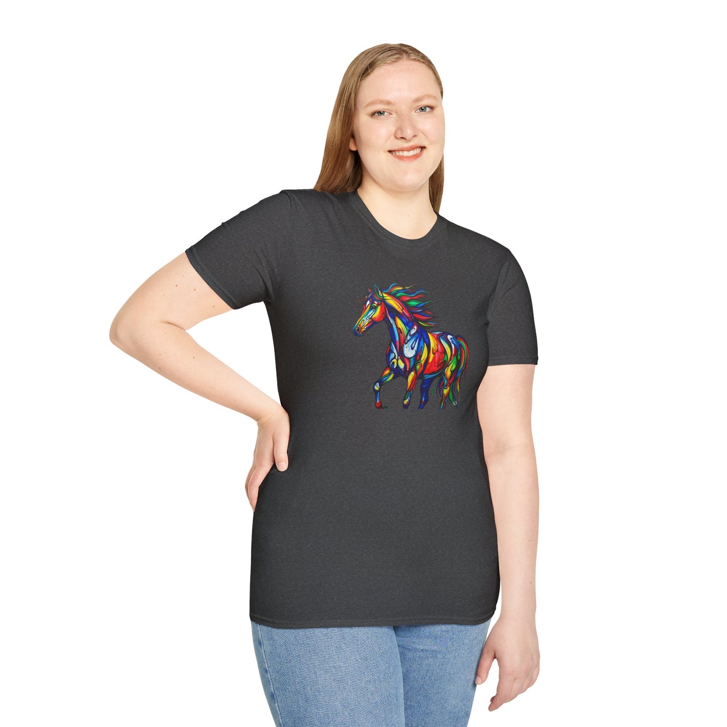 Colorful Horse Art Softstyle T-Shirt