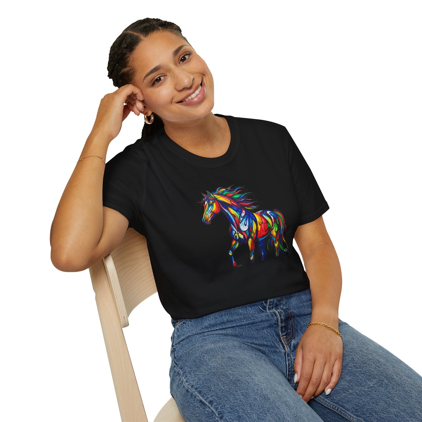 Colorful Horse Art Softstyle T-Shirt