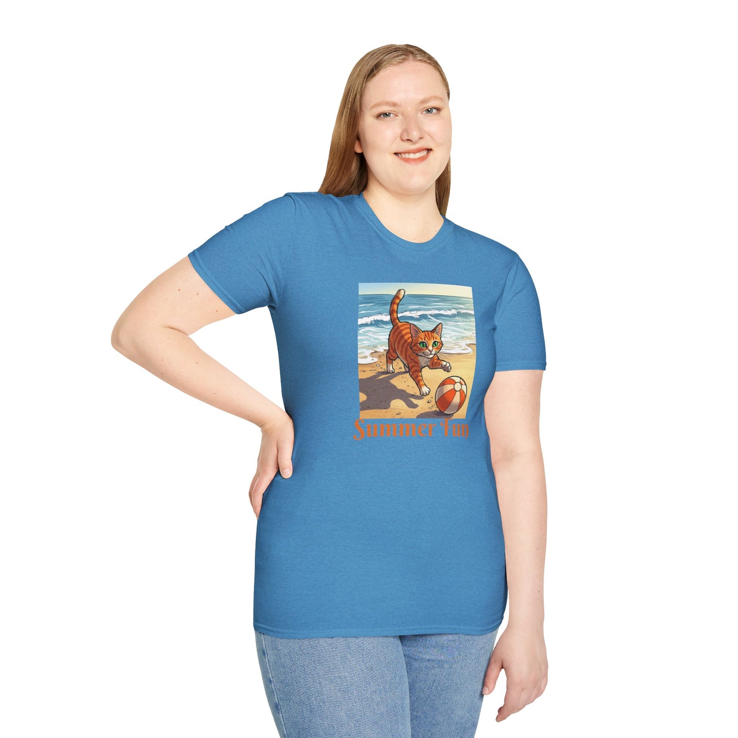 Summer Cat Beach T-Shirt,