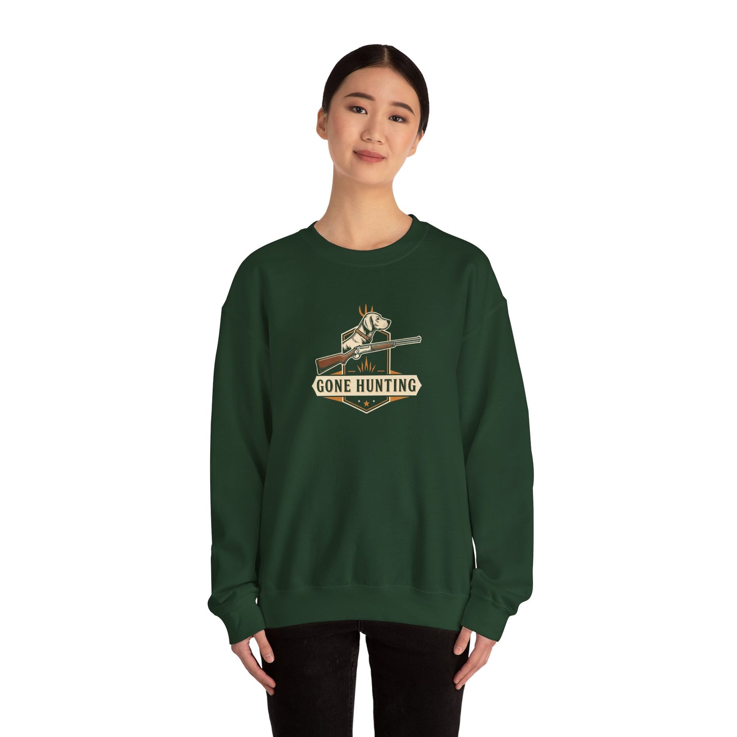 Gone Hunting Crewneck Sweatshirt for Outdoor Enthusiasts