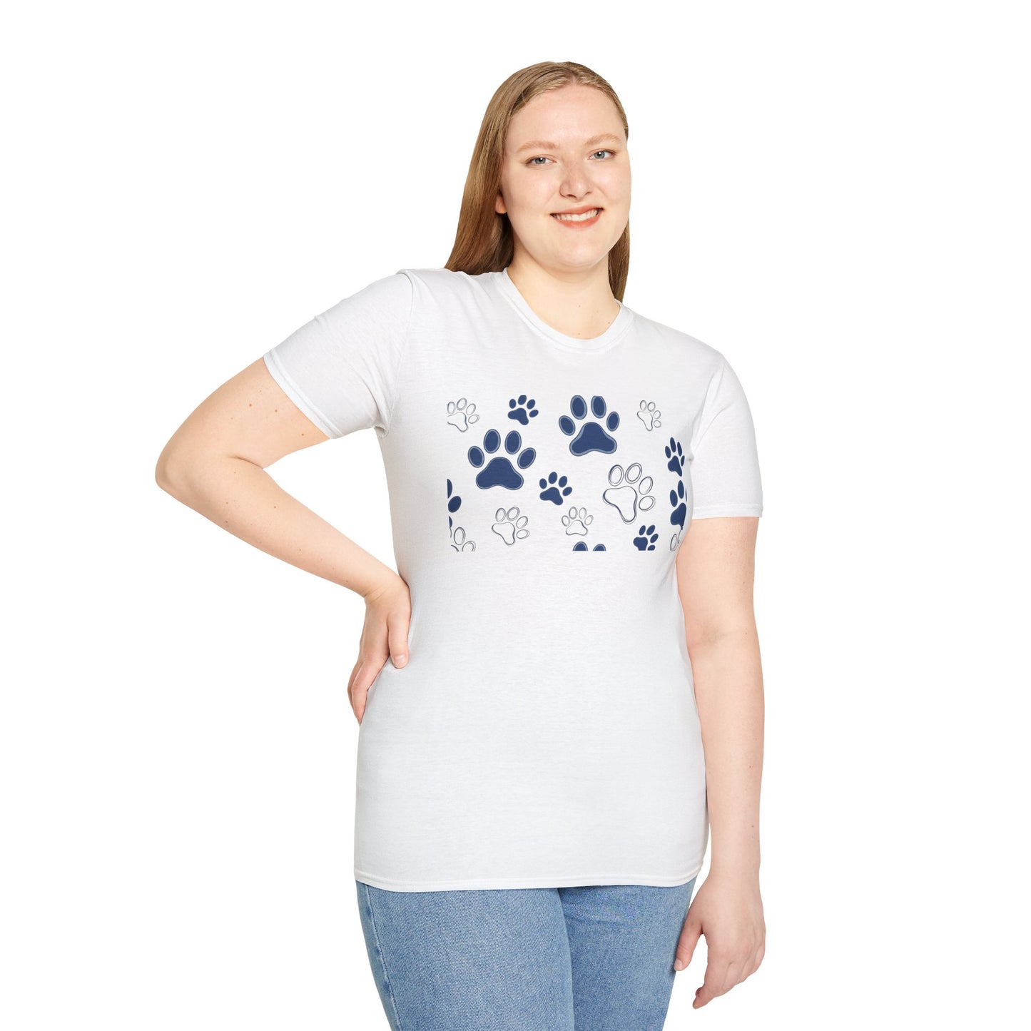 Blue Paw Print T-Shirt