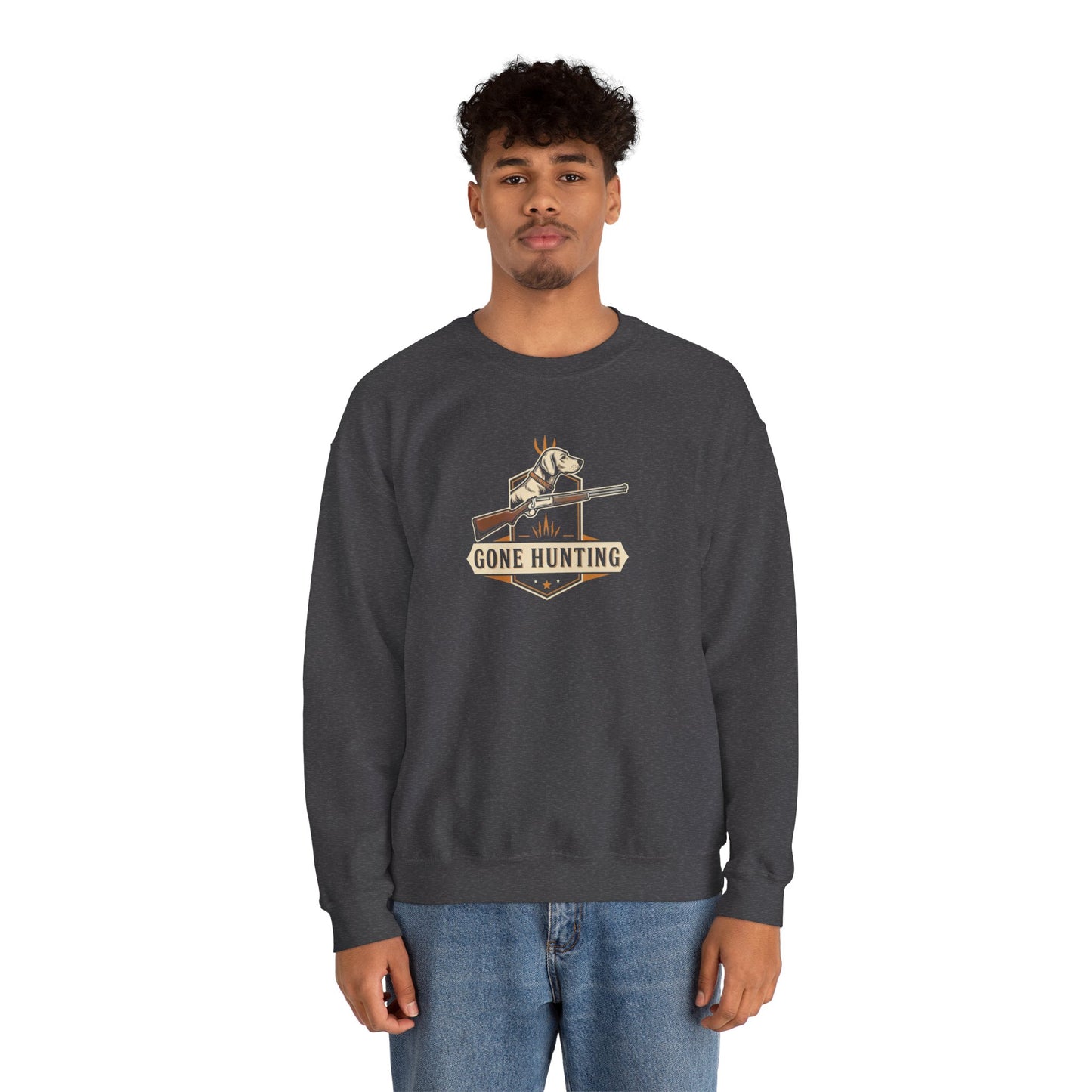Gone Hunting Crewneck Sweatshirt for Outdoor Enthusiasts