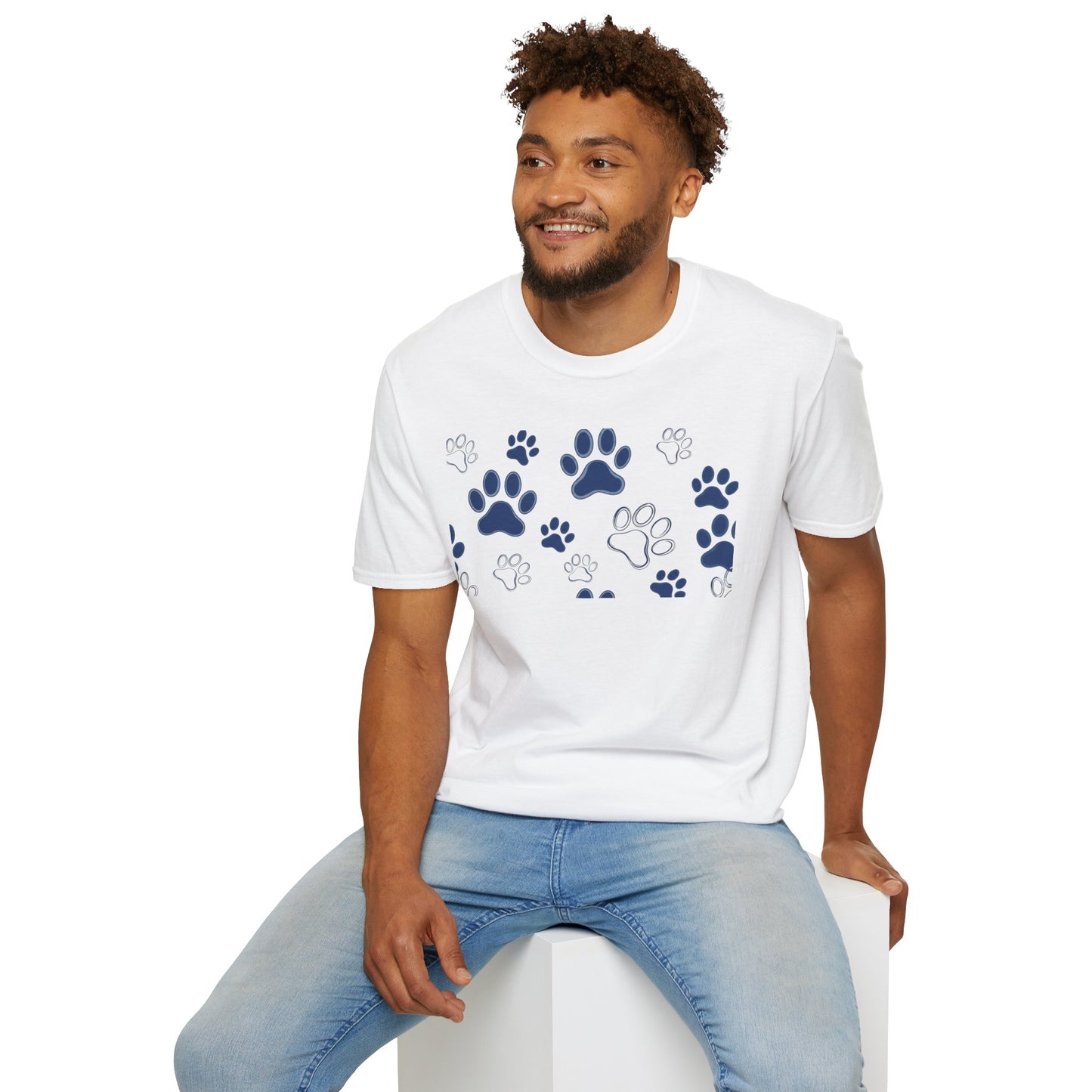 Blue Paw Print T-Shirt