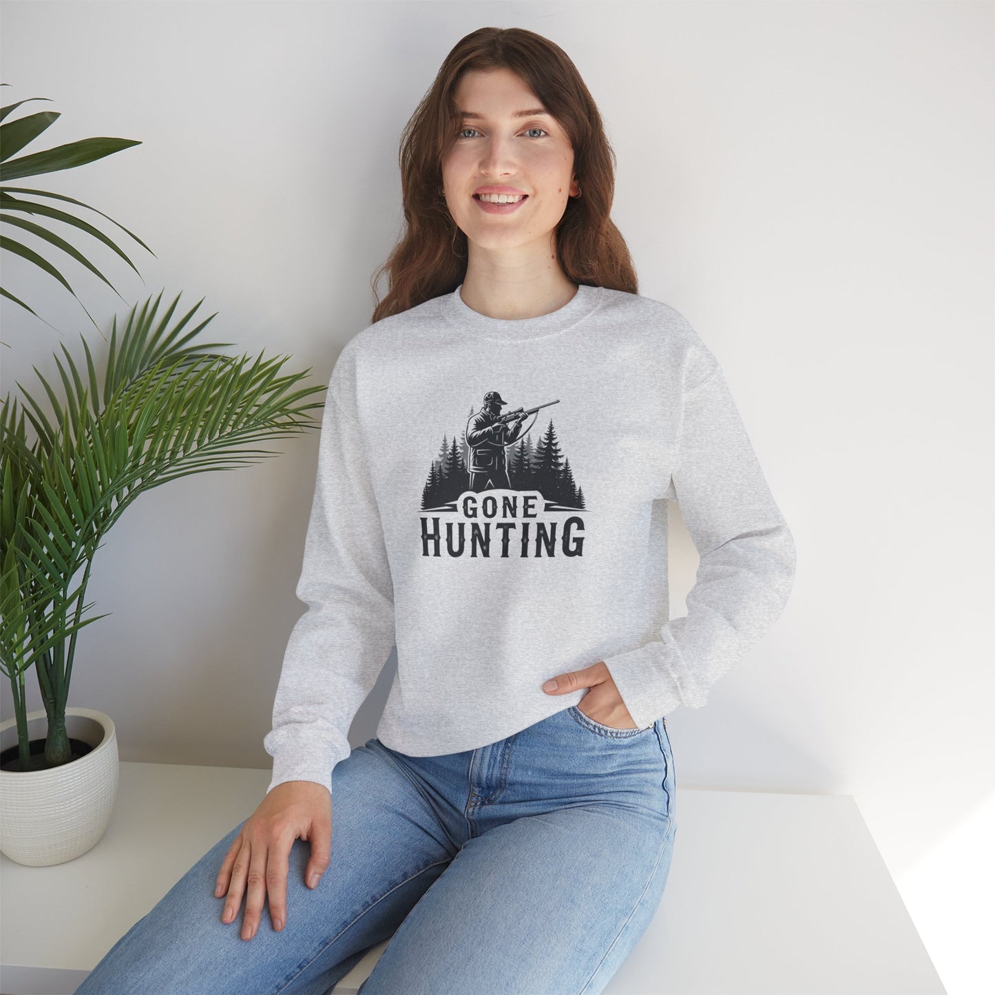 Gone Hunting Crewneck Sweatshirt for Outdoor Enthusiasts