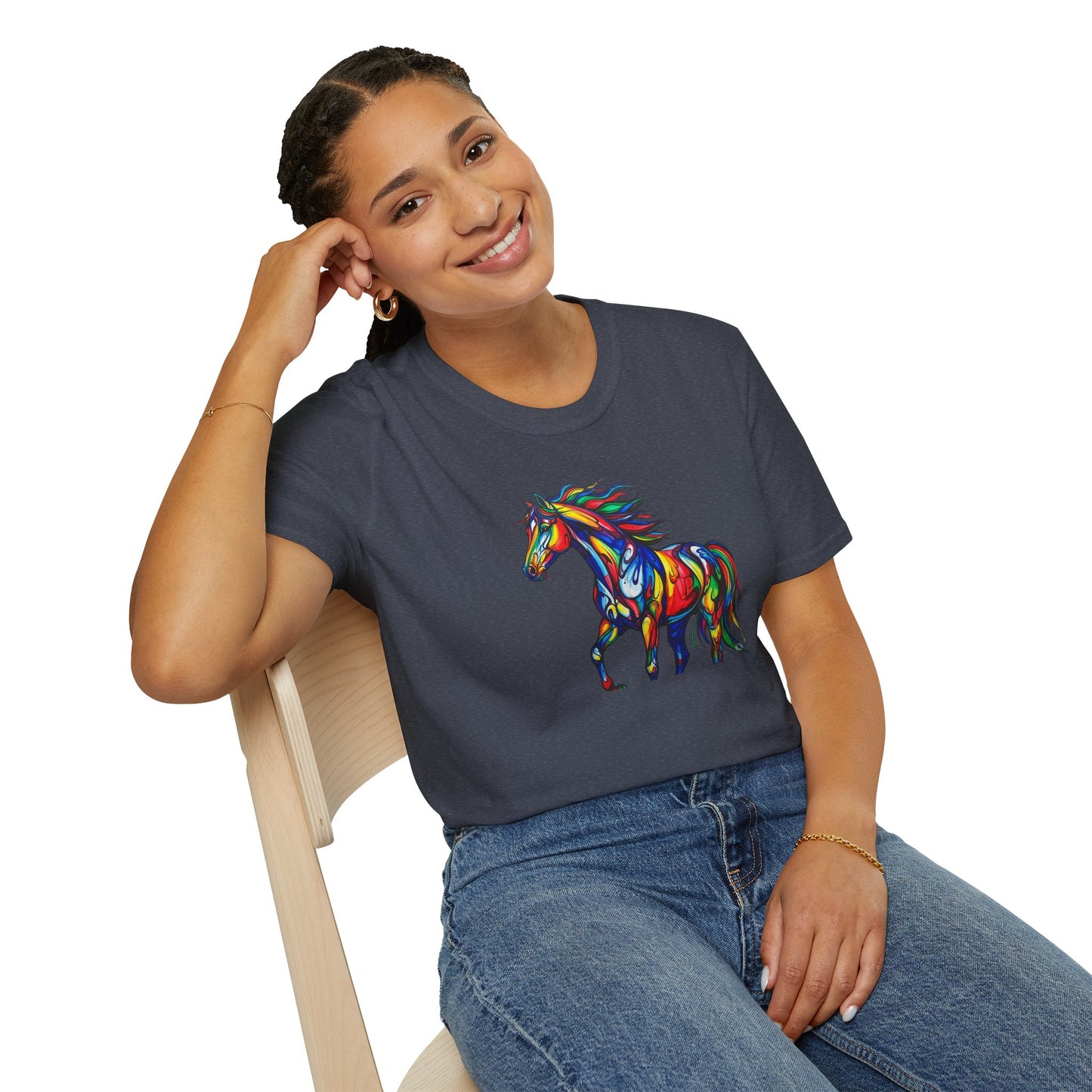 Colorful Horse Art Softstyle T-Shirt