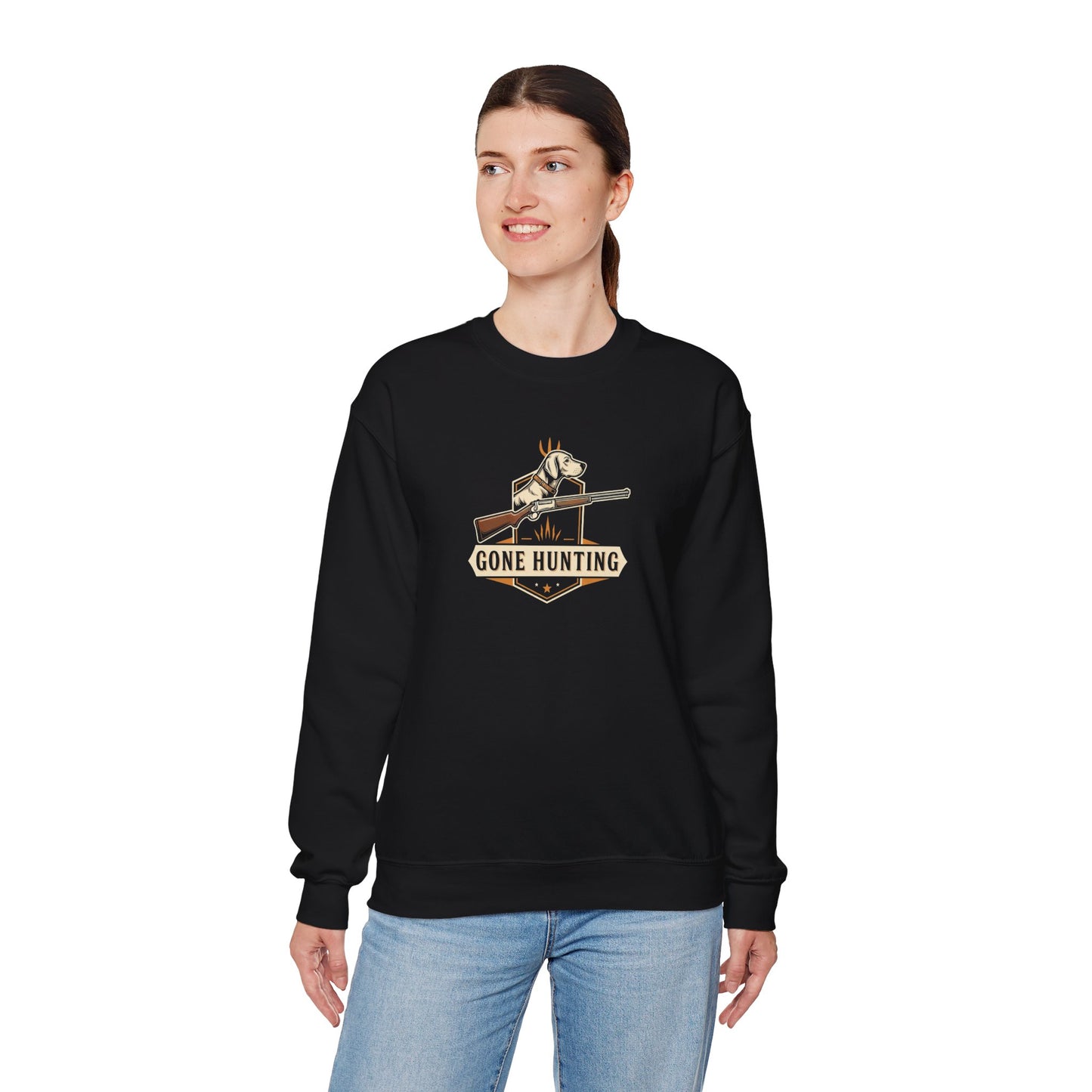 Gone Hunting Crewneck Sweatshirt for Outdoor Enthusiasts