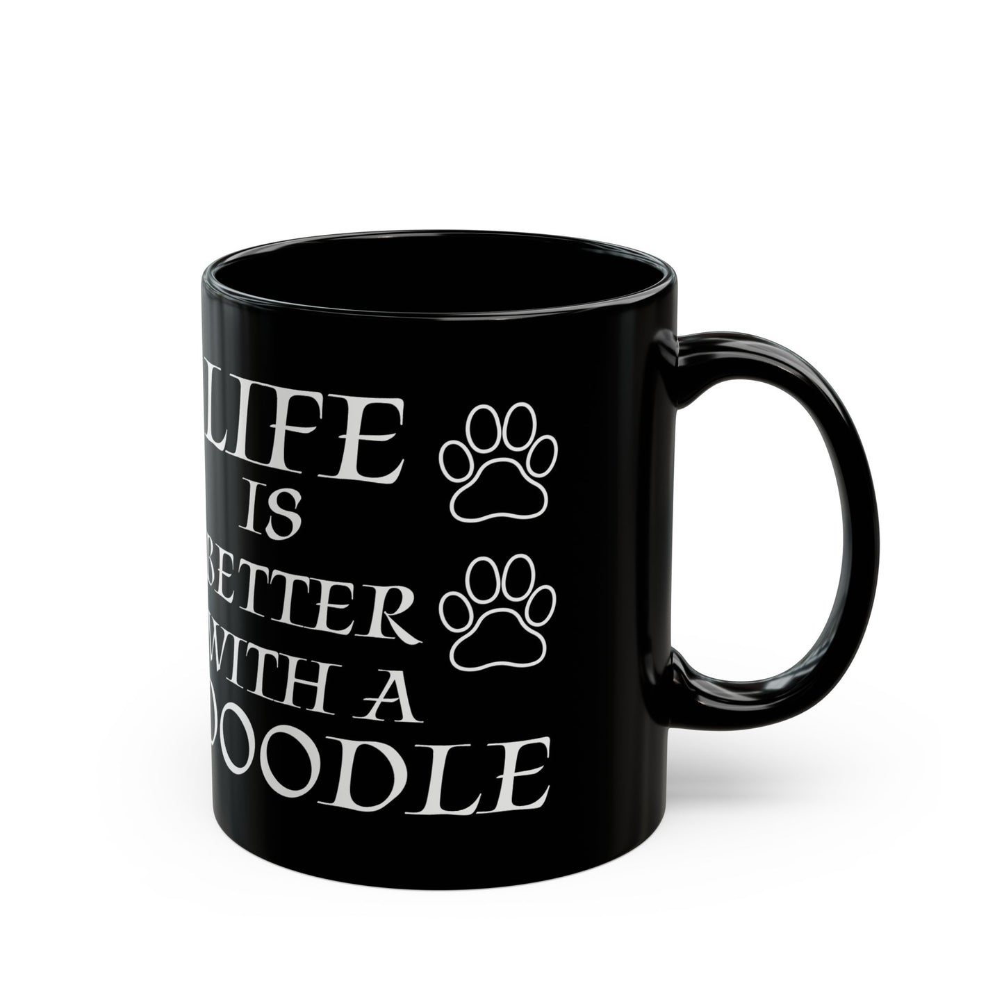 LIFE IS BETTER WITH A DOODLE CERAMIC MUG
