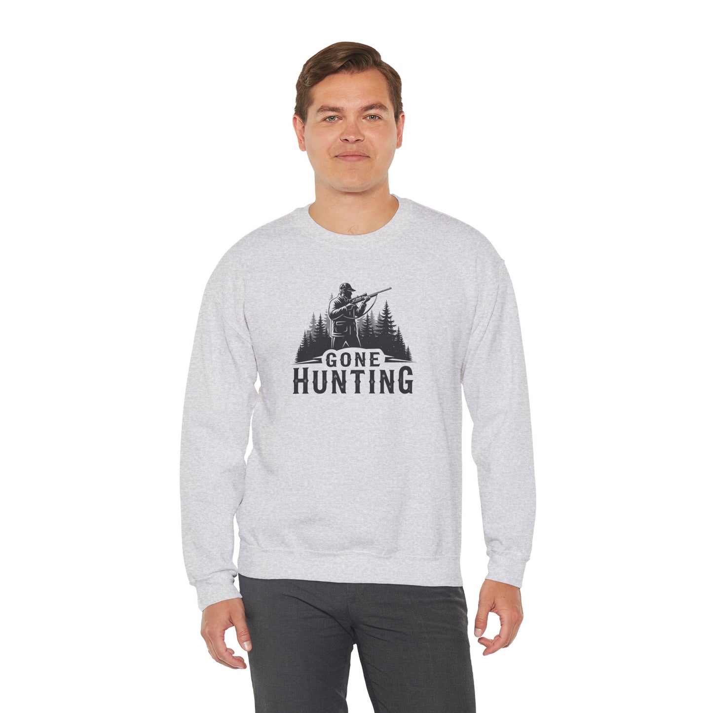 Gone Hunting Crewneck Sweatshirt for Outdoor Enthusiasts