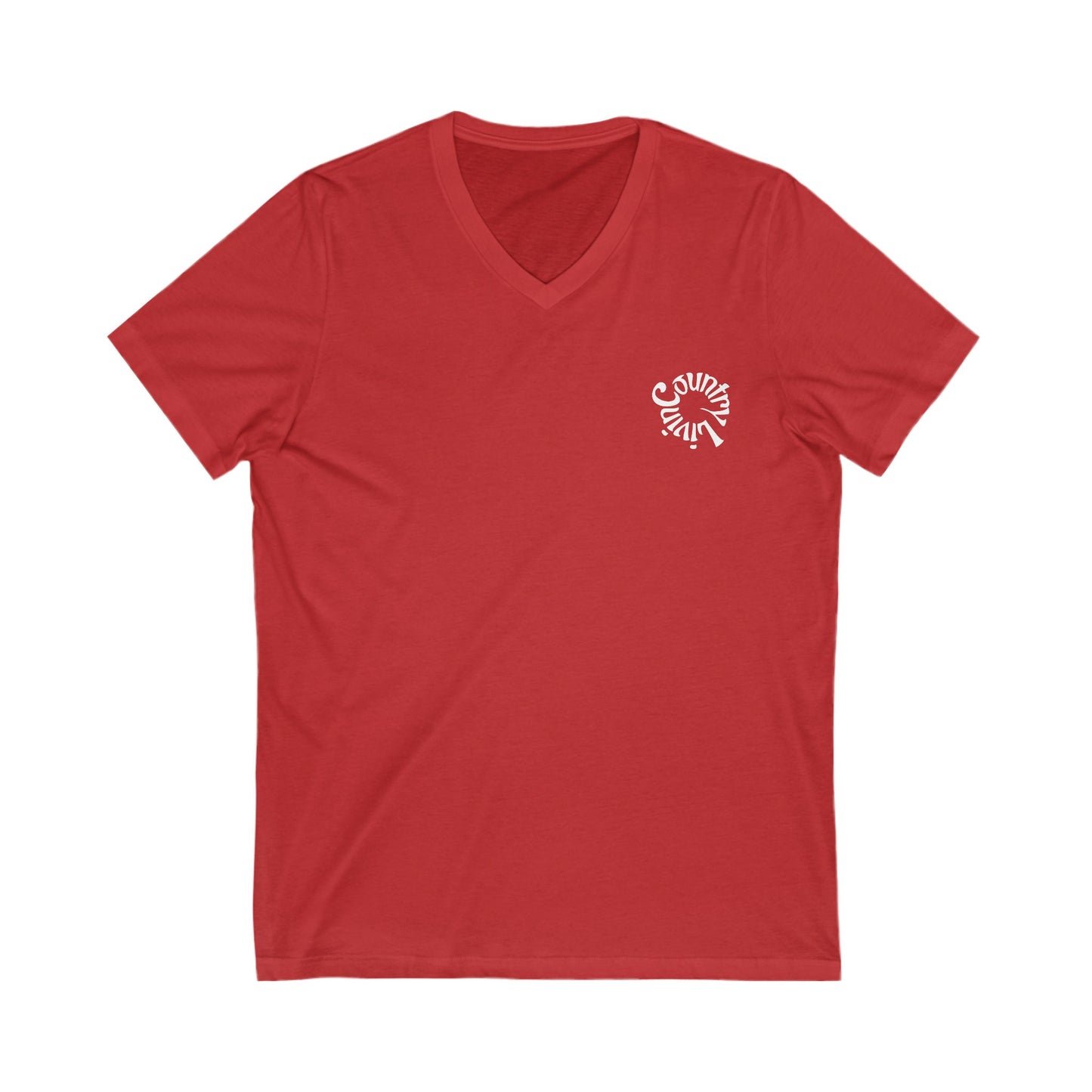 Country Livin V-Neck Tee, Farm Shirt