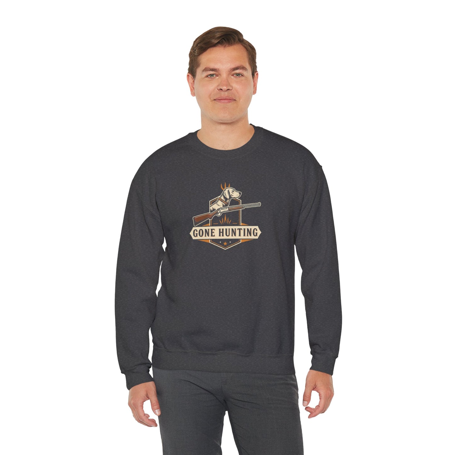 Gone Hunting Crewneck Sweatshirt for Outdoor Enthusiasts