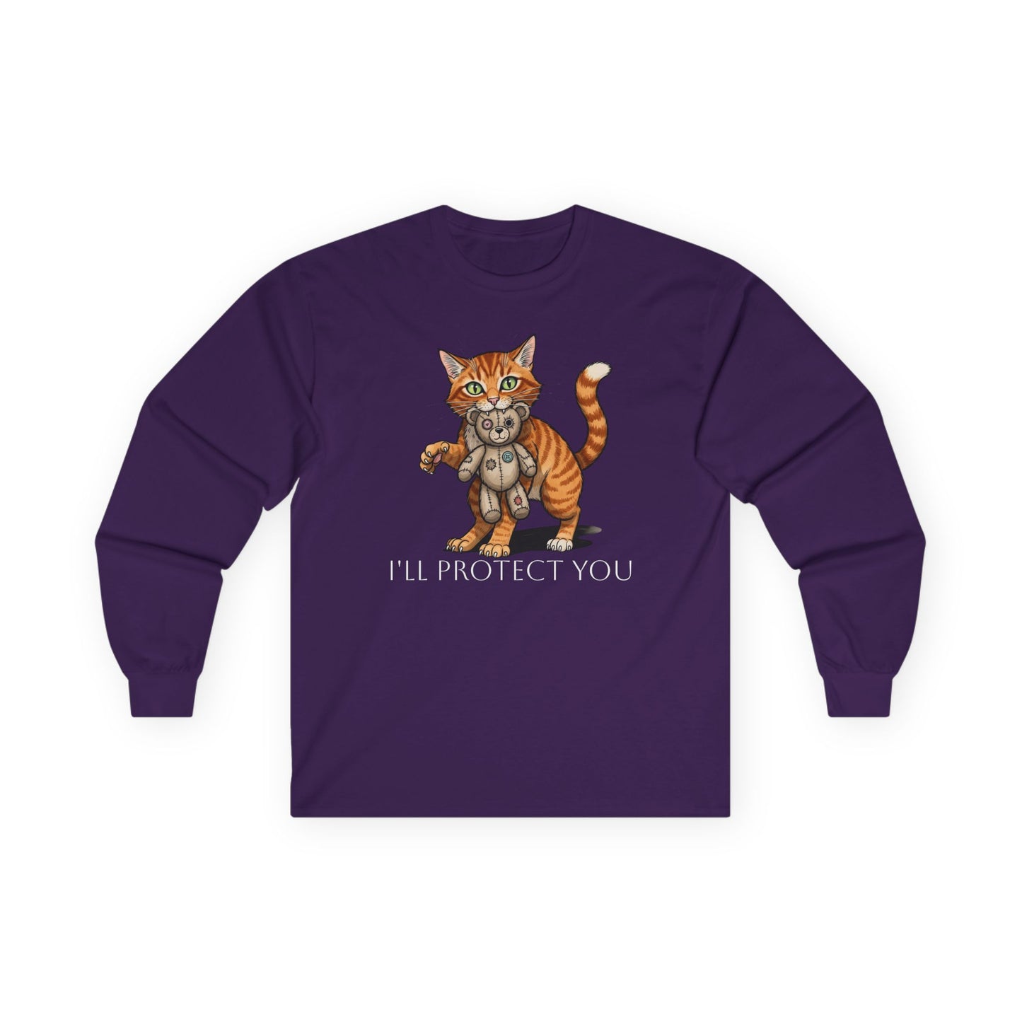 Halloween Long Sleeve Tee (Cat changes on different colors)