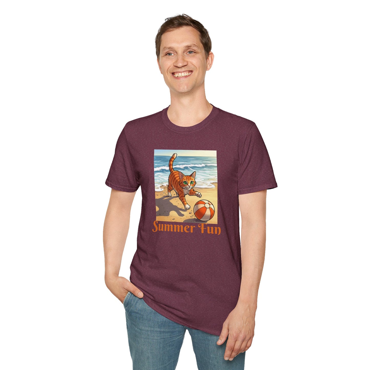 Summer Cat Beach T-Shirt,