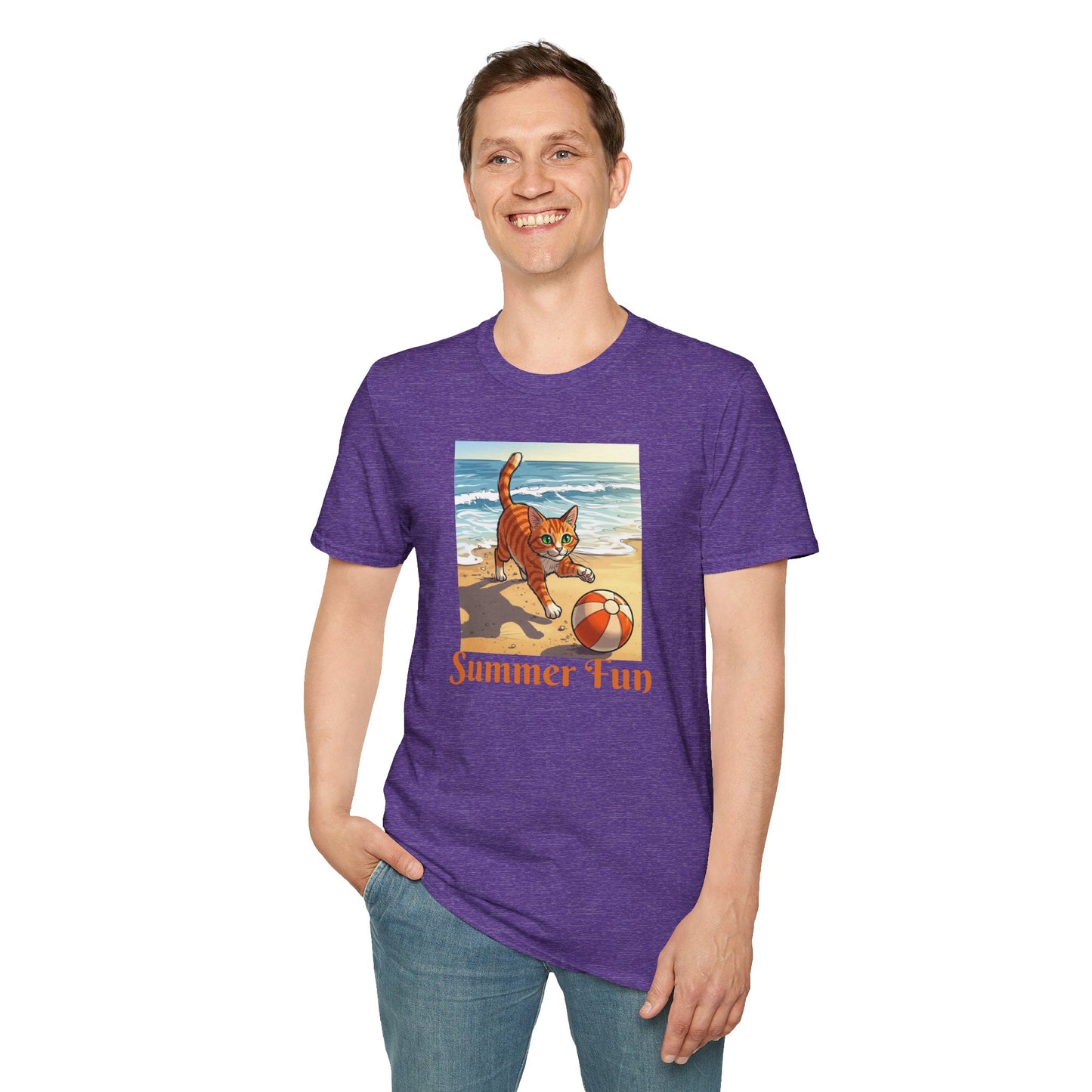 Summer Cat Beach T-Shirt,