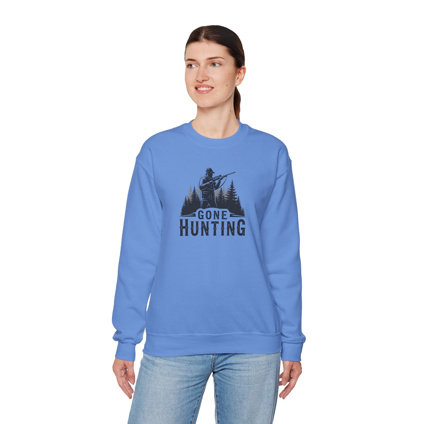 Gone Hunting Crewneck Sweatshirt for Outdoor Enthusiasts