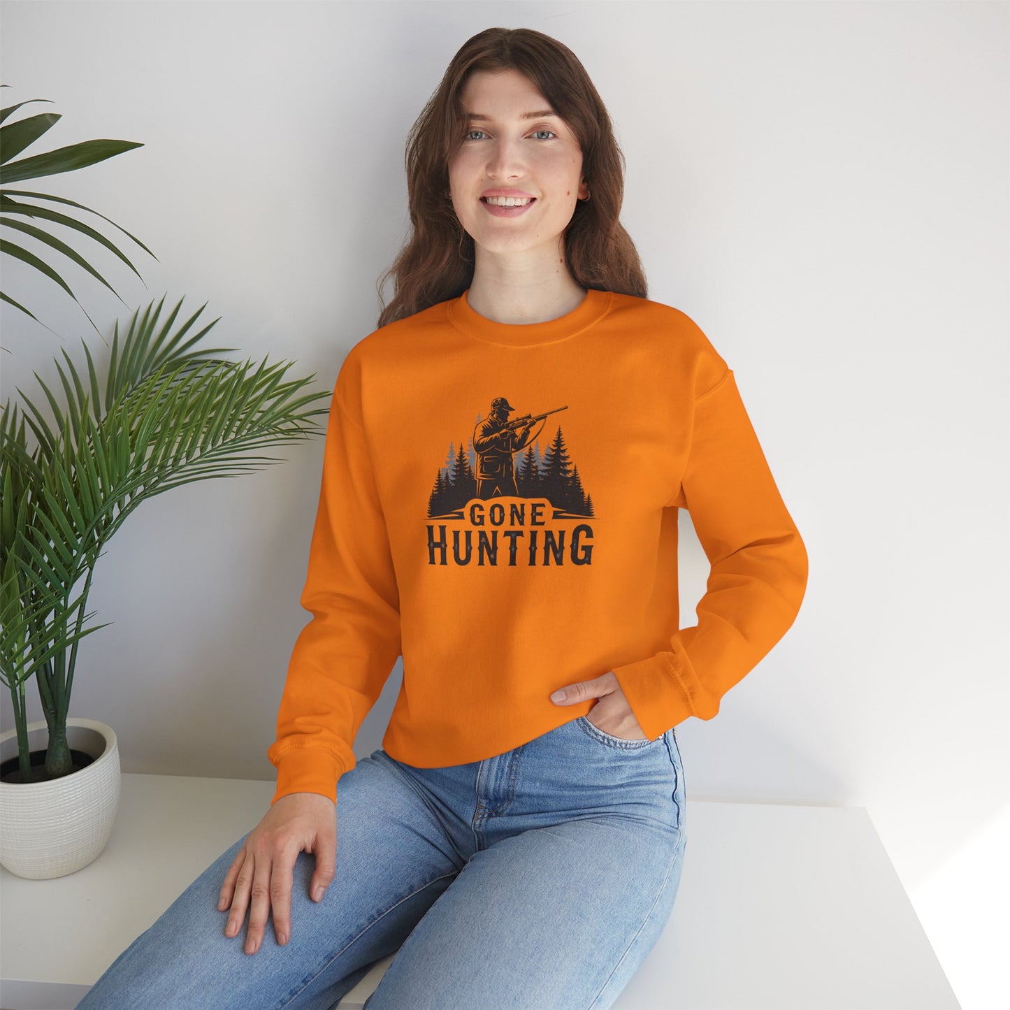 Gone Hunting Crewneck Sweatshirt for Outdoor Enthusiasts