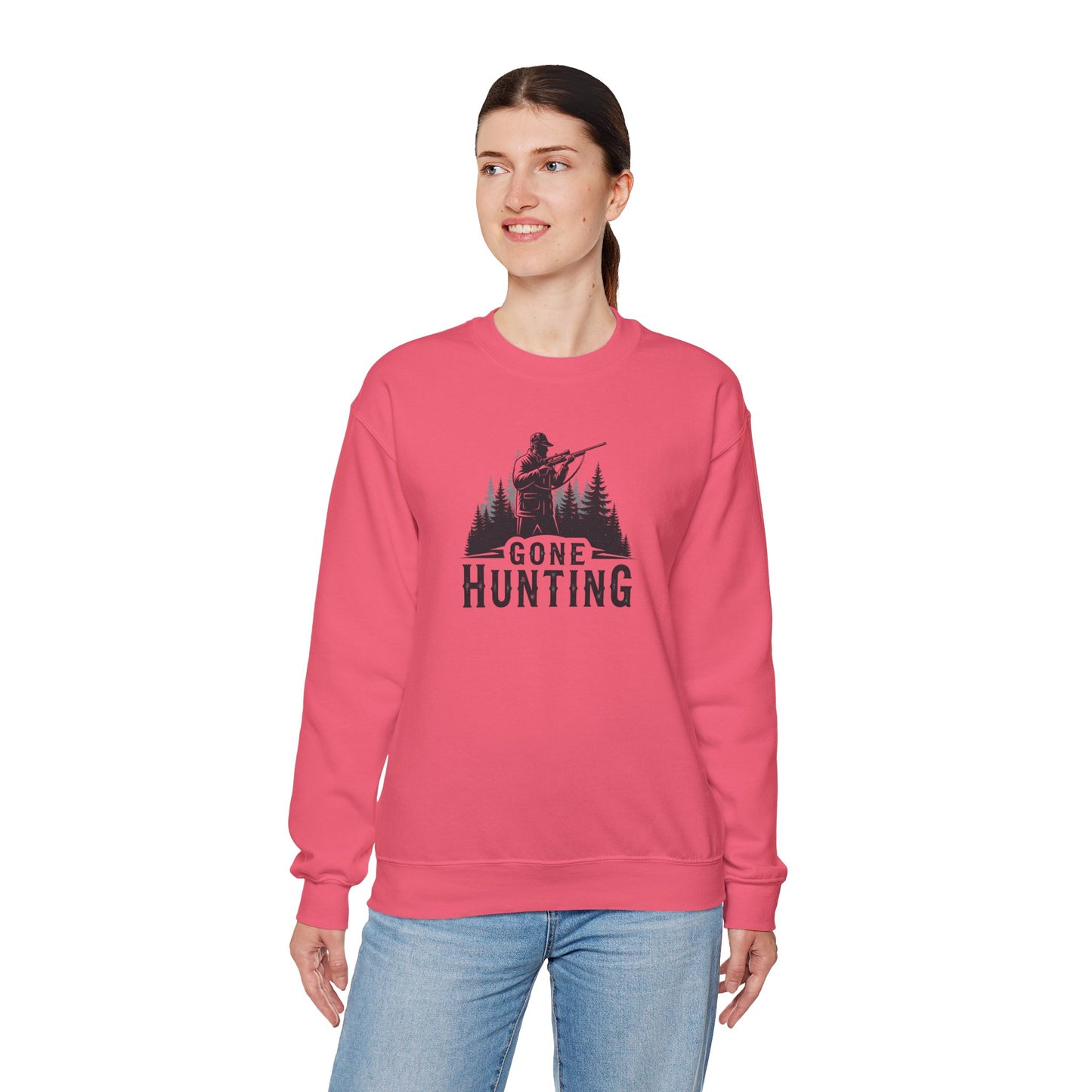 Gone Hunting Crewneck Sweatshirt for Outdoor Enthusiasts