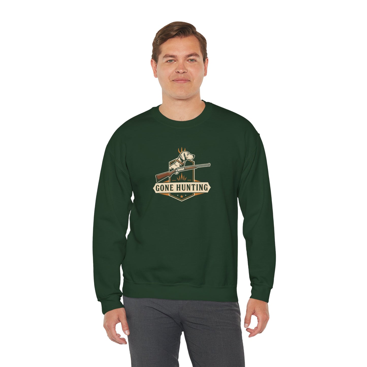 Gone Hunting Crewneck Sweatshirt for Outdoor Enthusiasts