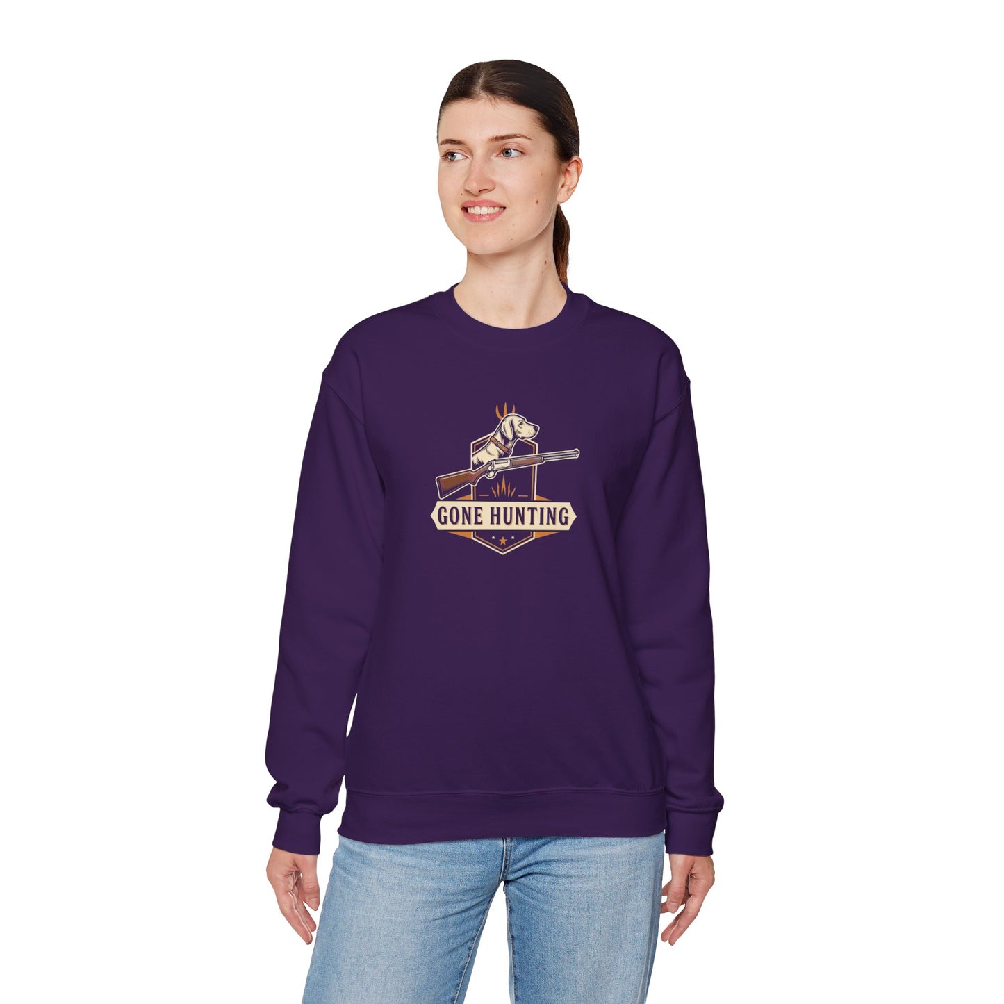 Gone Hunting Crewneck Sweatshirt for Outdoor Enthusiasts