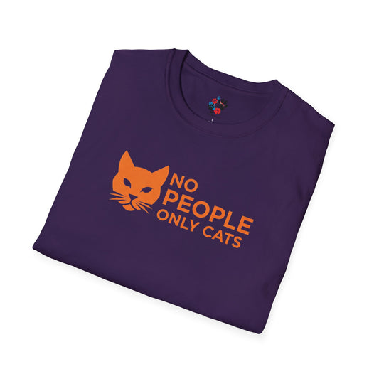 Cat Lover T-Shirt, No People Only Cats Tee, Funny Cat Shirt,