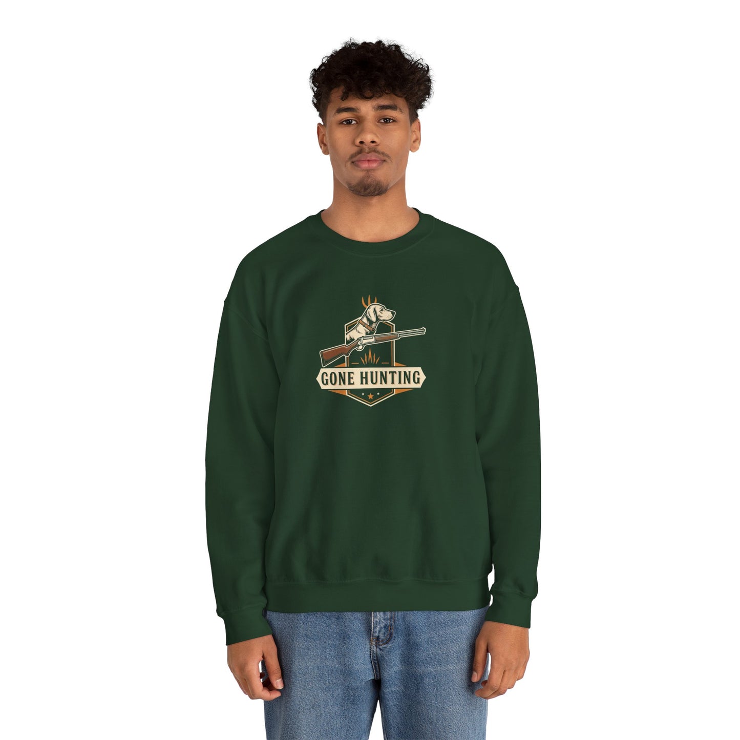 Gone Hunting Crewneck Sweatshirt for Outdoor Enthusiasts