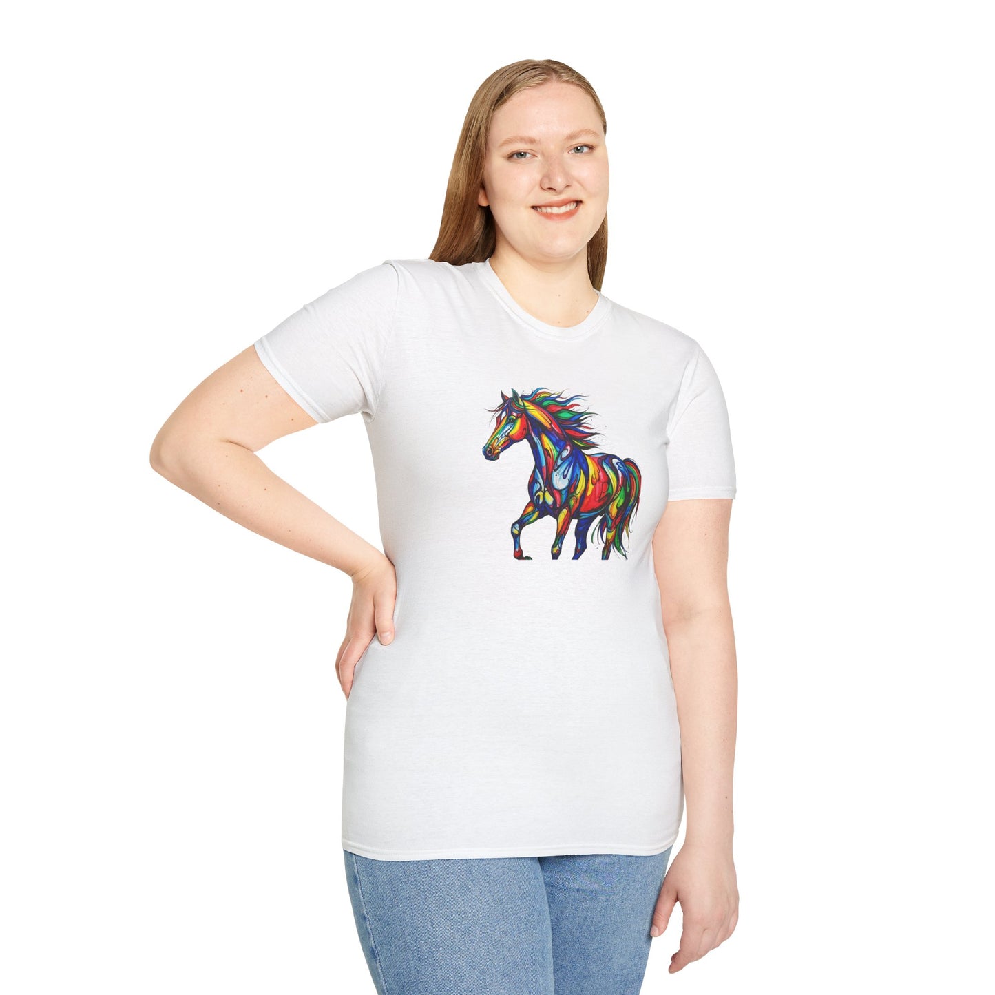 Colorful Horse Art Softstyle T-Shirt