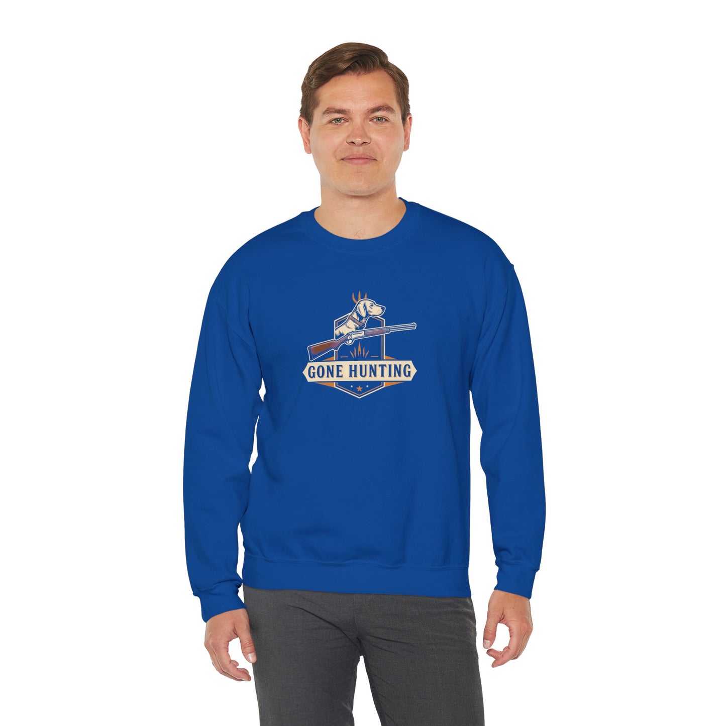 Gone Hunting Crewneck Sweatshirt for Outdoor Enthusiasts