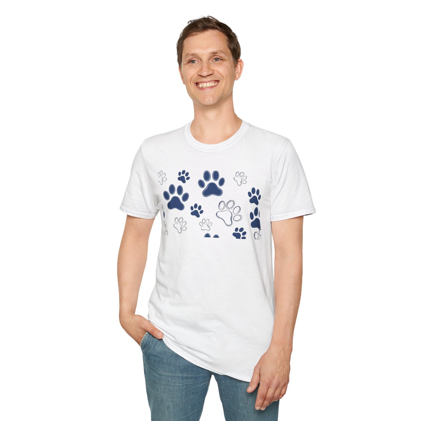 Blue Paw Print T-Shirt